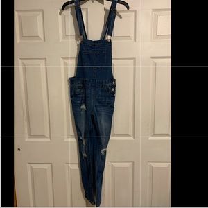 Blue jean overalls by Forever 21